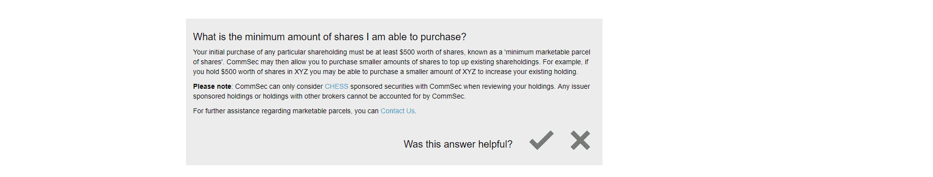 CommSec Review minimum initial investment
